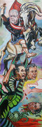 Diptychon "Allegorie auf Alexander van der Bellen und Norbert Hofer bei der Bundespräsidentenwahl", Öl auf Leinwand, 120x80 / 120x80 cm 
