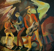 Rockband The Clash, Öl auf Hartfaserplatte, 61,5x64 cm, 2004