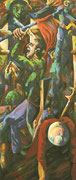 "Figurenkomposition", Öl auf Leinwand, 190x80 cm, 2004