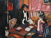 NICHT MEHR ERHÄLTLICH   "Der Brief", Öl auf Leinwand, 30x40 cm, 2020;  F. N. 130 - (2020: 27)