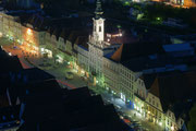 Nächtlicher Ausblick von der Stadtpfarrkirche