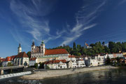 Das Einsermotiv von Steyr am Zusammenfluss von Enns und Steyr