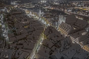 Tief verschneite Altstadt von der Stadtpfarrkirche aus