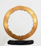 "Circle - harmony (C-02)" H.50x45x30cm / brass / 1992