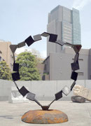 "Metamorphosis - door to the future (M-24)" H.210x180x100cm / corten steel, mild steel / 2008*