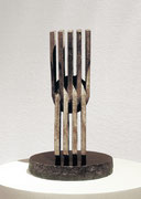 "Space - 9 plates (K-40)" H.24x10x10cm / bronze / 1989