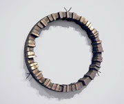 "Circle - one world  (C-48)"　　　　　　    ⁣⁣⁣43x43x6cm／bronze, copper／2021
