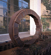 "Circle - harmony (C-06)" / H.200x300x70cm / corten steel / 1993 / Higashimurayama community center, Tokyo