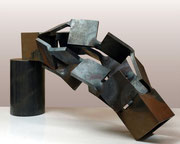 Metamorphosis - three dimensions (M27) H.70x70x70cm / mild steel / 2009