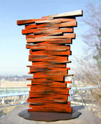 "Fire Marking - 17+17 (F-02)" H.50x35x30cm / cor-ten steel / 1990