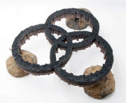 “Level - three circles (C-51)" 6x60x55cm / bronze, copper / 2021*