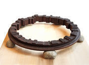 "Circle - on the earth (C-15)" H.7x45x45cm / mild steel / 1994