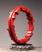 "Circle - harmony (C-21)" H.50x44x25cm / aluminium (painted) / 1997