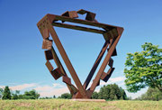 "Metamorphosis - door to the future  (M-25)"         H.250x250x100cm / corten steel / 2008