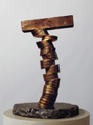 "Space - divided column (K-13)" H.34x20x20cm / brass / 1985