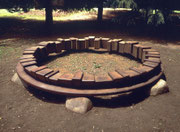 "Circle - on the earth  (C-18)"         H.50x350x350(⌀330)cm / corten steel / ’95-2017