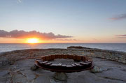 "Circle - on the earth  (C-39)"     / H.50x350x350cm / corten steel, stone / Sculpture by the sea Bondi 2017 (Sydney)  exhibition 2017