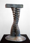 “Space - divided column (K-14)” H.50x30x25cm / bronze / 1985