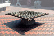 "Fire Marking - 21x21凹 (F-14)" H.70x215x215cm / mild steel / 1992