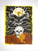 New Beginning – linocut, 2024 (42 x 30cm)