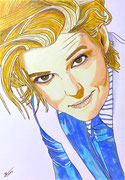 She Wears the Spark (Brandi Carlile SNL) – mixed media on paper, 2022 (21 x 14cm)