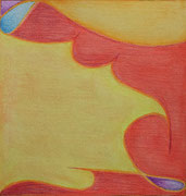 Tuch 4, Buntstift auf Papier, 16x16cm (2010)
