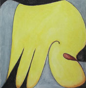 Tuch 8, Buntstift auf Papier, 16x16cm (2010)