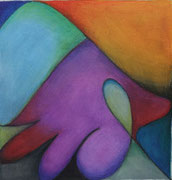 Tuch 10, Buntstift auf Papier, 16x16cm (2010)
