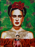 Frida Por Vida II ©2023, Acrylic on Canvas, Dimensions 18" w x 24" h, Private Collector