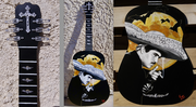  “El Rey”  Portrait of Vicente Fernández  © 2022, Dimensions: 26" h x 10 1/4" w, Metal & Acrylic on wood,  Private Collector