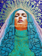 Madonna of Divine Love ©2023, Dimensions: 18" w  x 24" h, Acrylic on Canvas, Private Collector