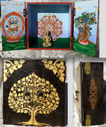 The Shrine © 2020, Dimensions: 20" h x 20" w, Acrylic and metal on wood, Private Collector