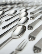 George Jensen "Pyramid" Flatware set of 96 Pieces in Pure Sterling, Denmark, 1930s - PN.Modern pnmodern