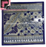 36. TLAXCO. Set de 12 Piezas. Azulejo Talavera Poblana.