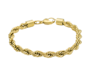 Kordelarmband vergoldet Edelstahl
