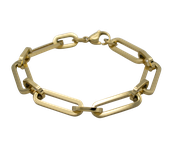 Gliederarmband vergoldet poliert Edelstahl