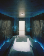  Channel, 1990-Ⅱ plaster, glass, thread, mirror, lead, light, mixed media installation, Size:4800x7800x2800mm, Shinanobashi Gallery,Osaka, 1990