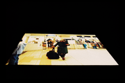 Heidi44, video installation/project video onto the floor, Shinanobashi Gallery, 2004