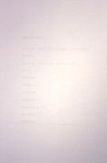 LABOUR-48-She Lies/ Forbidden Wall, detail, text, silkscreen on wall, text, Kobe Art Village Center, 2000