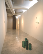 Channel,  plaster, glass, thread, mirror, brick, iron, lime, light, mixed media installation, Size:140㎡x3500(h)mm,Tochigi Prefectural Museum of Fine Arts, 1991