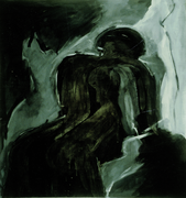 "die Geister, die ich rief", 1986, Tempera auf Canvas, Privatbesitz