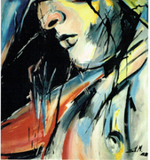 "Moon", 1988, Dispersion auf Canvas, Privatsammlung