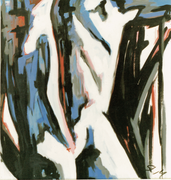 "Rückenakt", 1983, Dispersion auf Canvas, Privatsammlung