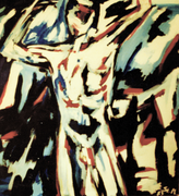 "morning glory", 1983, Dispersion auf Canvas, Privatsammlung