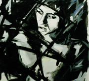 "gefangen", 1986, Dispersion auf Canvas, Privatbesitz