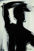 "Gegen das Licht", 1986,  Dispersion auf Canvas, Privatbesitz