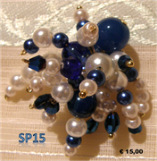 perle a grappolo bianche e blu