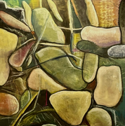 Fluid Whispers   100x100cm   Oil on canvas