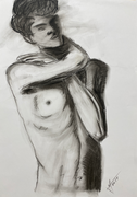 Gesture Drawing – study in charcoal on paper, 2024 (59 x 40 cm)