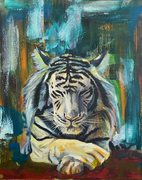 The White Tigress – oil on canvas, 2024 (50 x 40cm)